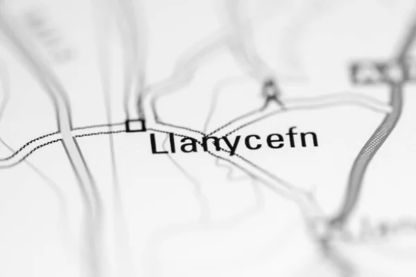 Lanycefn 地理地図上のイギリス — ストック写真