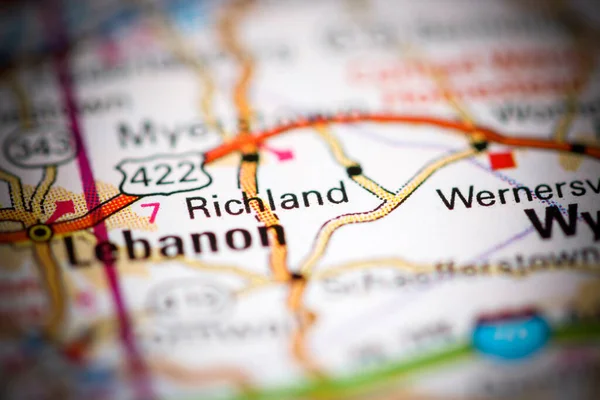 Richland Pennsylvania Usa Geography Map — Stock Photo, Image