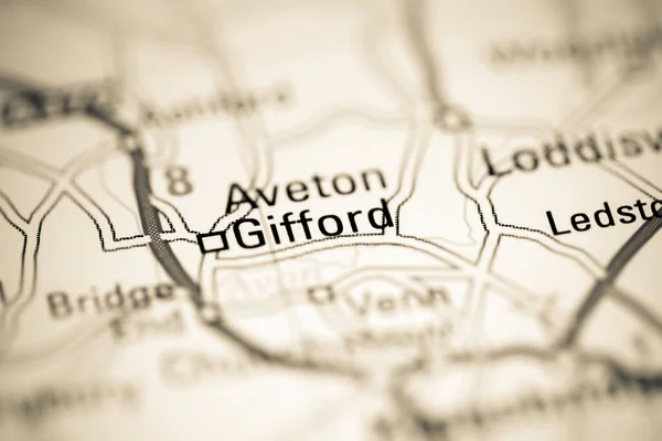 Gifford. United Kingdom on a geography map