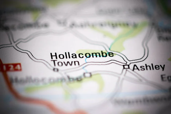 ホラコム タウン 地理地図上のイギリス — ストック写真