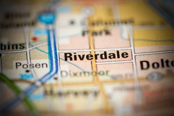 Riverdale on a map of the United States of America