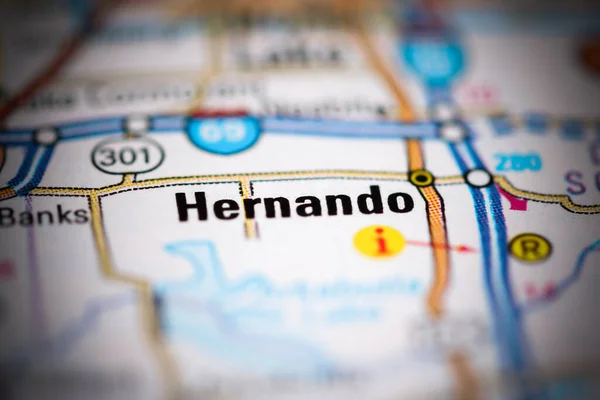 Hernando Mississippi Eeuu Mapa Geográfico — Foto de Stock