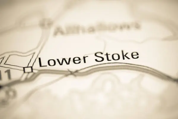 Dolny Stoke Zjednoczone Królestwo Mapie Geograficznej — Zdjęcie stockowe