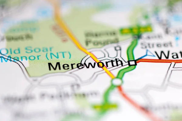 メレワース 地理地図上のイギリス — ストック写真