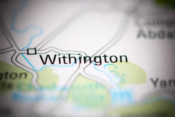 Γουίθινγκτον Ηνωμένο Βασίλειο Χάρτη Γεωγραφίας — Φωτογραφία Αρχείου