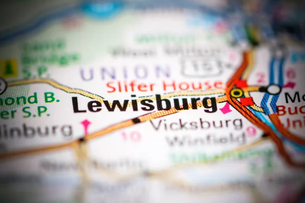 Lewisburg Pennsylvania Usa Een Aardrijkskundekaart — Stockfoto