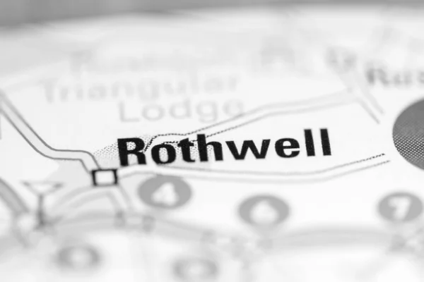 Ротвелл Великобритания Географической Карте — стоковое фото
