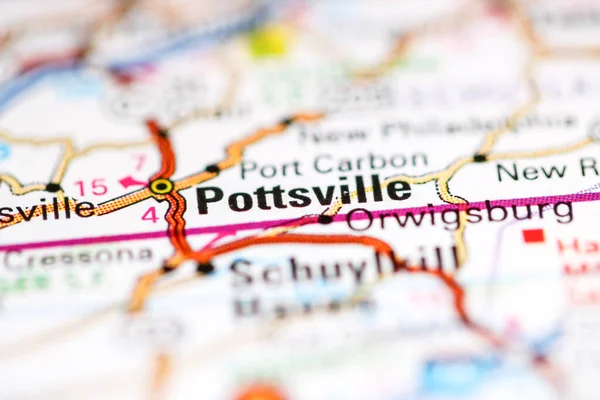 Pottsville Pennsylvania Eeuu Mapa Geográfico — Foto de Stock