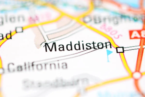 英国地图上的麦迪斯顿 — 图库照片
