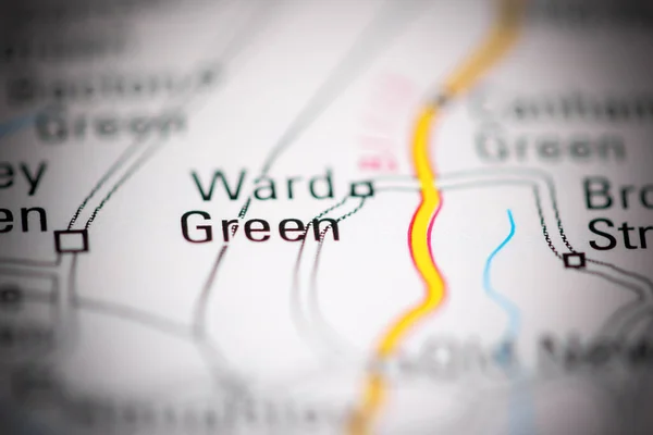 ウォード グリーン 地理地図上のイギリス — ストック写真