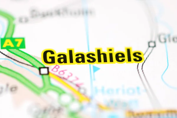 Galashiels Географічній Карті Великої Британії — стокове фото