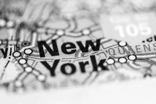 New York. New York. USA on a geography map