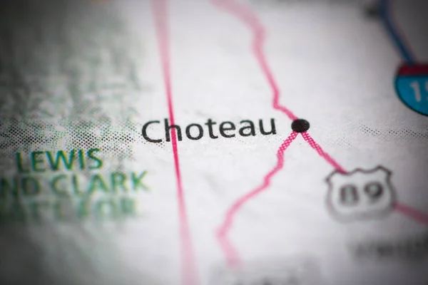 Choteau Geographical Map Usa — Stock Photo, Image