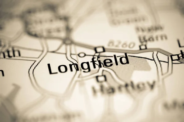 Longfield Regno Unito Una Carta Geografica — Foto Stock