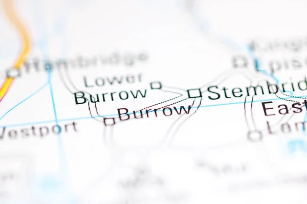 Burrow Velká Británie Mapě Geografie — Stock fotografie