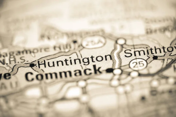 Huntington New York Stati Uniti Una Mappa Geografica — Foto Stock