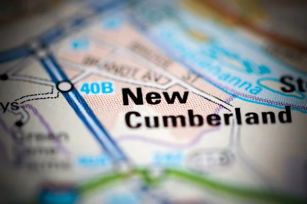 Nouvelle Cumberland Sur Une Carte Géographique Des États Unis — Photo
