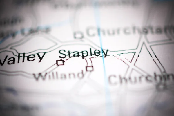 ステープリー 地理地図上のイギリス — ストック写真