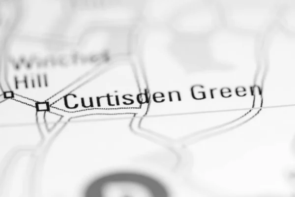 緑のカーティステン 地理地図上のイギリス — ストック写真