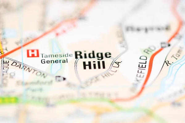 Ridge Hill Una Mappa Geografica Del Regno Unito — Foto Stock