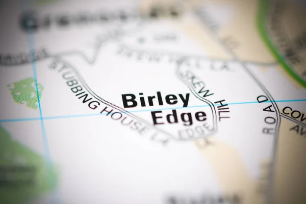Birley Edge Mapa Geográfico Reino Unido — Fotografia de Stock