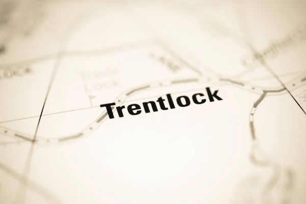 Trentlock Geografisk Karta Över Storbritannien — Stockfoto