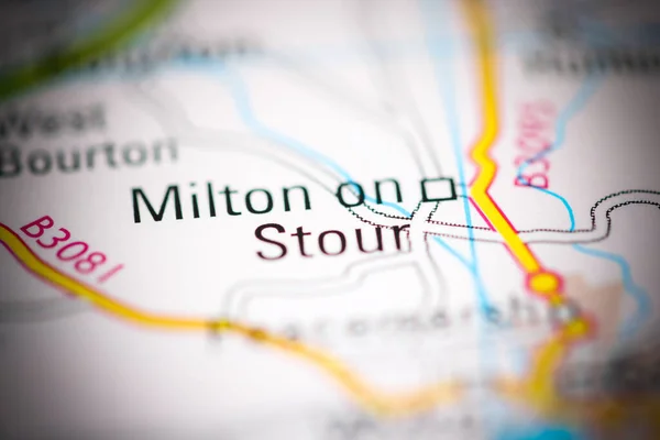ミルトン スター 地理地図上のイギリス — ストック写真