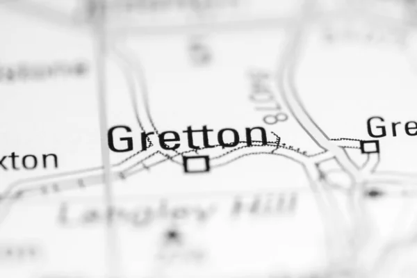 Греттон Велика Британія Географічній Карті — стокове фото