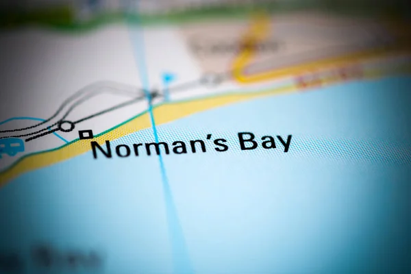 Norman Bay Förenade Kungariket Geografisk Karta — Stockfoto