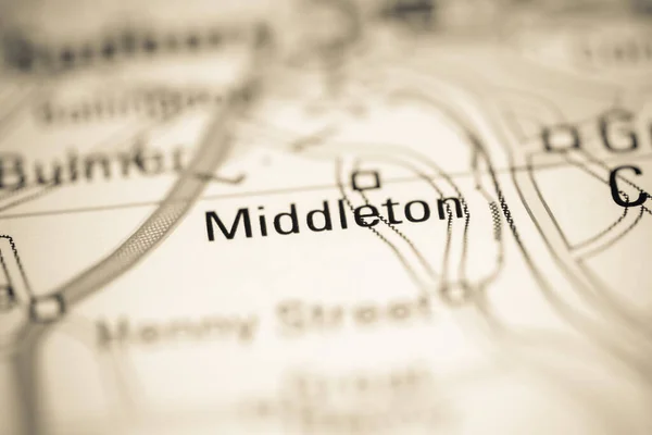 Middleton Reino Unido Sobre Mapa Geografia — Fotografia de Stock