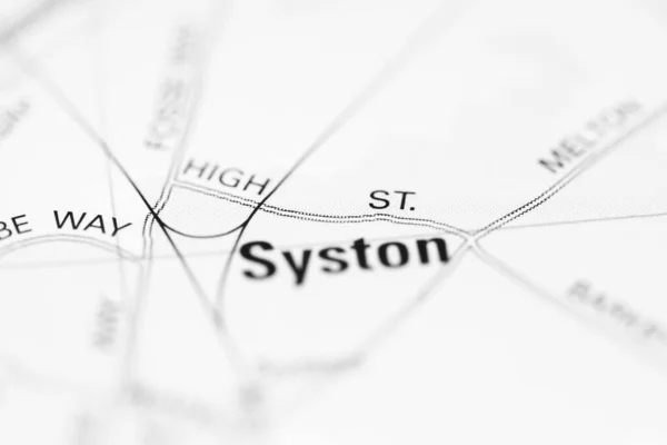 Syston Una Mappa Geografica Del Regno Unito — Foto Stock
