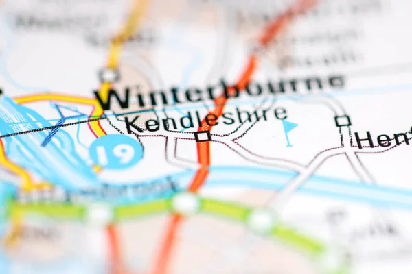 Kendleshire Zjednoczone Królestwo Mapie Geograficznej — Zdjęcie stockowe