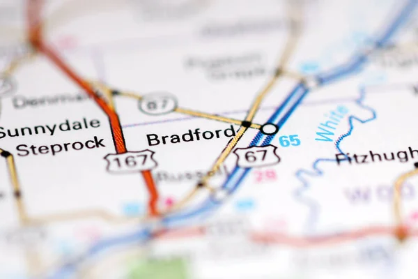 Bradford Arkansas Usa Geography Map — Stock Photo, Image