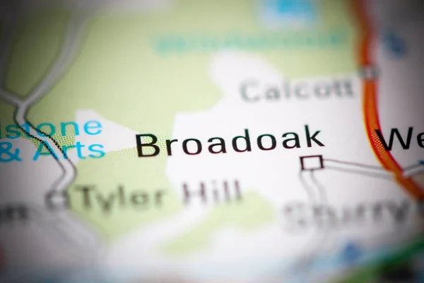 Broadoak Reino Unido Sobre Mapa Geografia — Fotografia de Stock