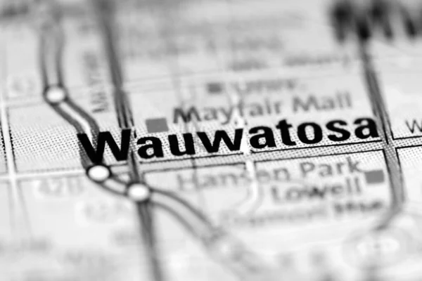 Wauwatosa Usa Földrajzi Térképén — Stock Fotó