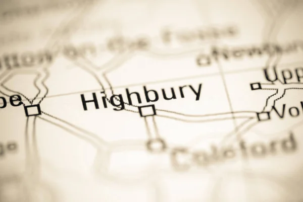 ハイベリーだ 地理地図上のイギリス — ストック写真