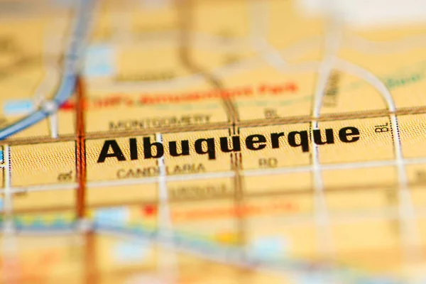 Albuquerque on a map of the United States of America