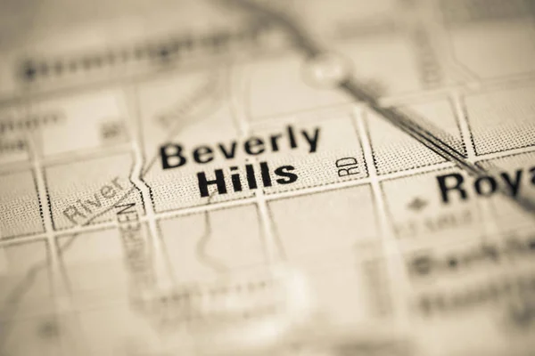 Beverly Hills Mapa Los Estados Unidos América —  Fotos de Stock