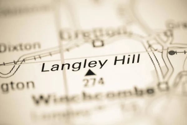 Langley Hill Reino Unido Sobre Mapa Geografia — Fotografia de Stock