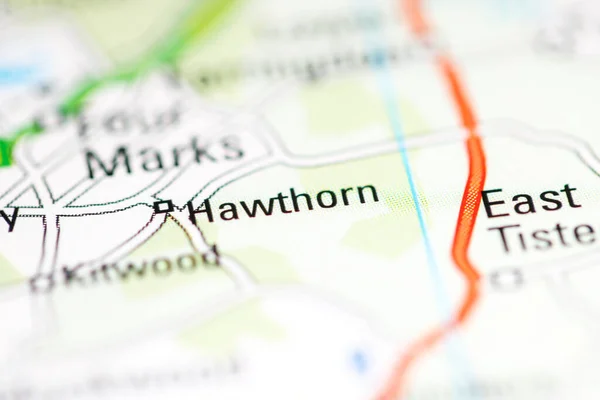 Hawthorn. United Kingdom on a geography map