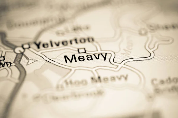 Meavy Regno Unito Una Carta Geografica — Foto Stock