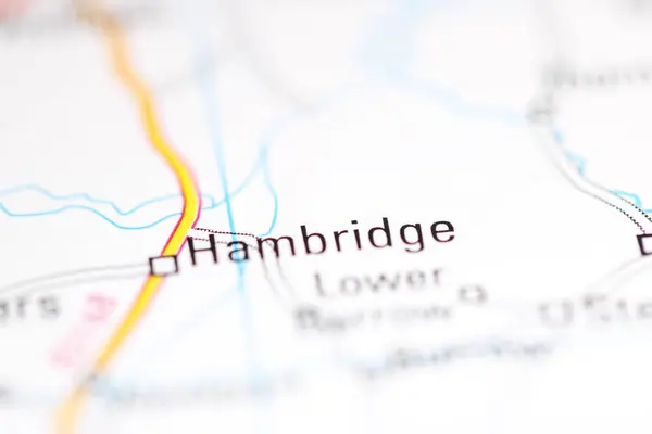 Hambridge Reino Unido Sobre Mapa Geografia — Fotografia de Stock