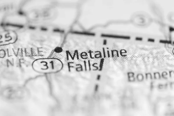 Metaline Falls Una Mappa Geografica Degli Stati Uniti — Foto Stock