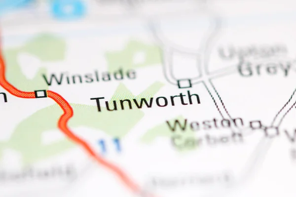 Tunworth Reino Unido Sobre Mapa Geografia — Fotografia de Stock