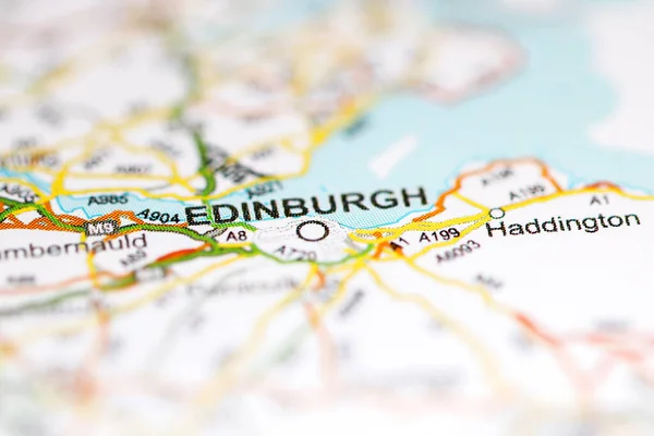 Edimburgo Regno Unito Una Carta Geografica — Foto Stock
