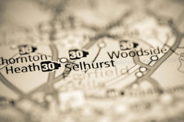 セルハーストだ 地理地図上のイギリス — ストック写真