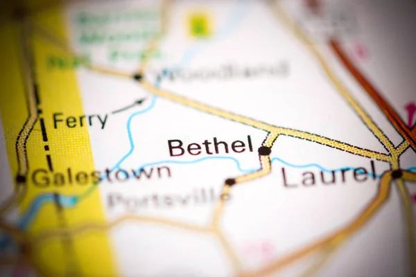 Bethel. Delaware. USA on a geography map