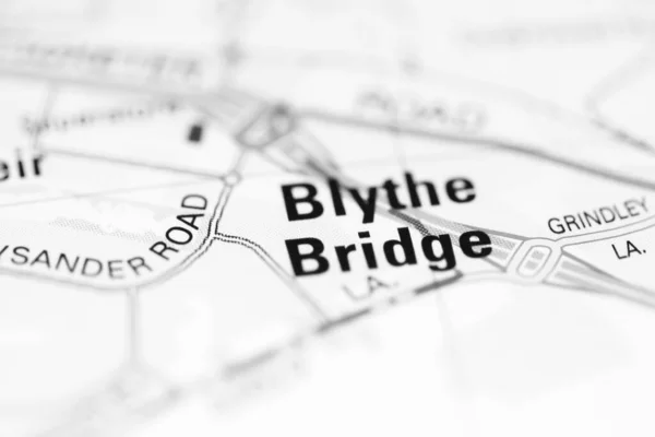 Blythe Bridge Географічній Карті Великої Британії — стокове фото