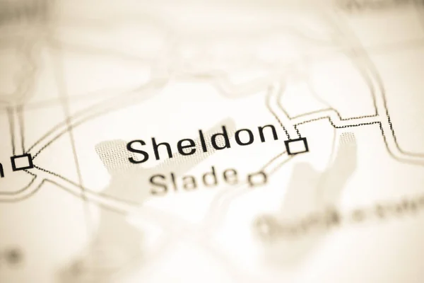 Sheldon Regno Unito Una Carta Geografica — Foto Stock