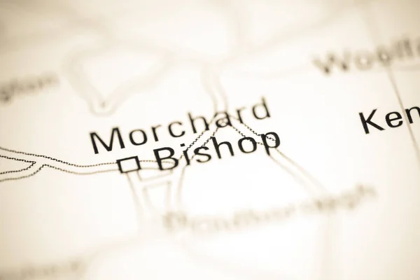 モーチャード ビショップ 地理地図上のイギリス — ストック写真